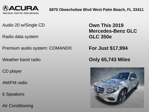 2019 Mercedes-Benz GLC 350e Base 4MATIC