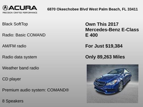 2017 Mercedes-Benz E-Class E 400