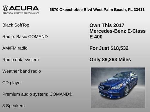 2017 Mercedes-Benz E-Class E 400