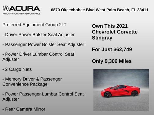 2021 Chevrolet Corvette Stingray w/2LT