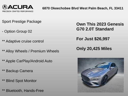 2023 Genesis G70 2.0T