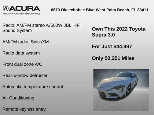 2022 Toyota Supra 3.0