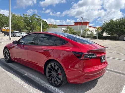 Red 2022 Tesla Model 3 Performance