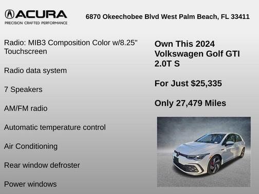 2024 Volkswagen Golf GTI 2.0T S
