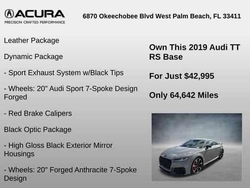 2019 Audi TT RS 2.5T quattro