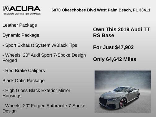 2019 Audi TT RS 2.5T quattro