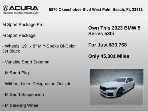Alpine White 2023 BMW 530 i