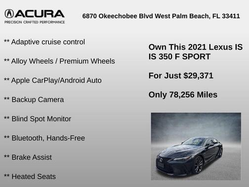 2021 Lexus IS 350 F Sport