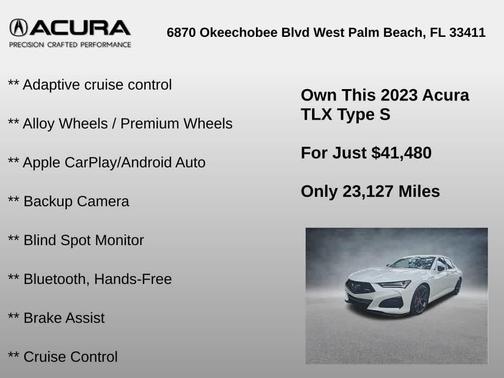 2023 Acura TLX Type S w/Performance Tire