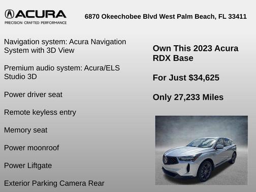 Gray 2023 Acura RDX A-Spec