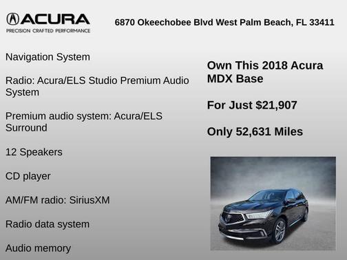 2018 Acura MDX 3.5L w/Advance Package