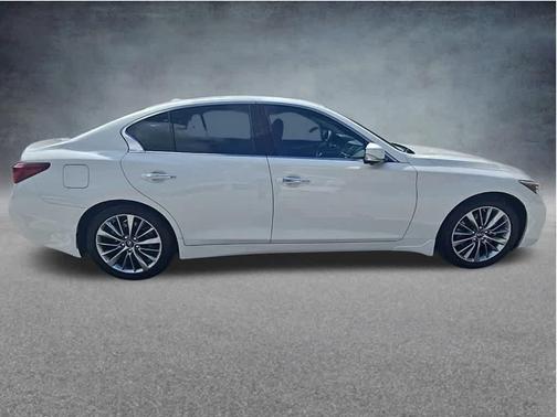 Pure White 2023 INFINITI Q50 3.0t LUXE