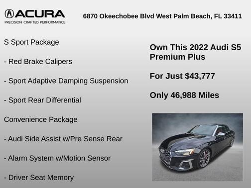2022 Audi S5 3.0T Premium Plus