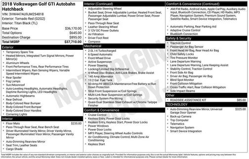 2018 Volkswagen Golf GTI 2.0T S 4-Door