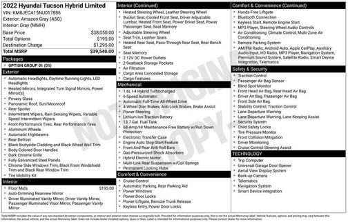 2022 Hyundai TUCSON Hybrid Limited