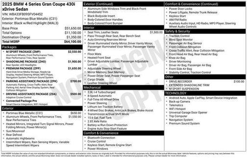 2025 BMW 840 Gran Coupe i xDrive