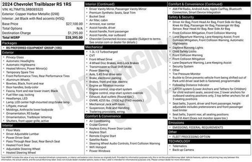 2024 Chevrolet Trailblazer RS