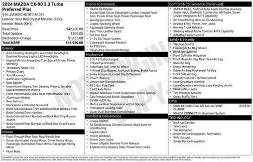 2024 Mazda CX-90 3.3 Turbo Preferred Plus