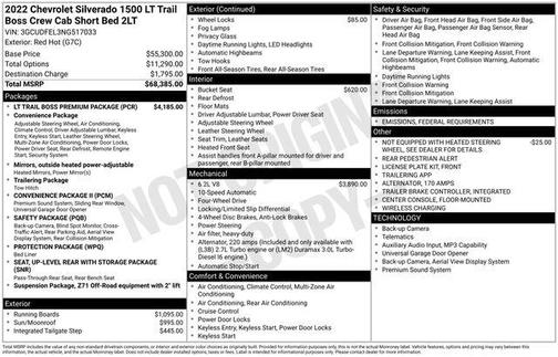 2022 Chevrolet Silverado 1500 LT Trail Boss