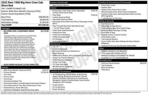 2022 RAM 1500 Big Horn/Lone Star