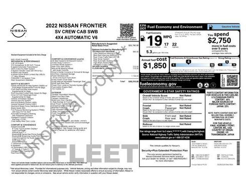2022 Nissan Frontier SV