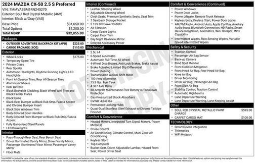 2024 Mazda CX-50 2.5 S Preferred Package