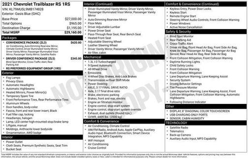 2021 Chevrolet Trailblazer RS