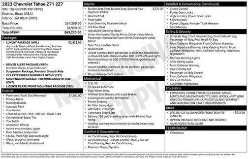 2023 Chevrolet Tahoe 4WD Z71