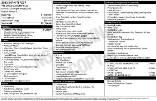 2013 INFINITI FX37 Base