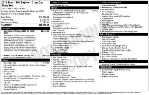 2016 RAM 1500 Big Horn