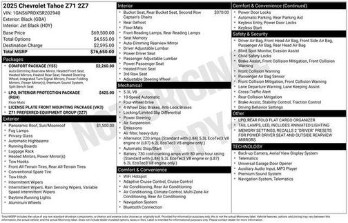 2025 Chevrolet Tahoe 4WD Z71