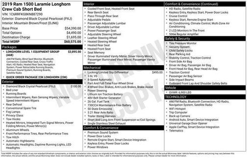 2019 RAM 1500 Longhorn