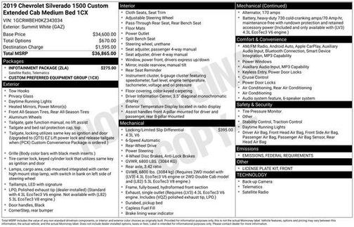 2019 Chevrolet Silverado 1500 Custom