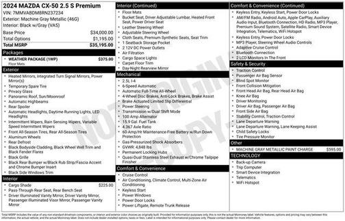 2024 Mazda CX-50 2.5 S Premium Package