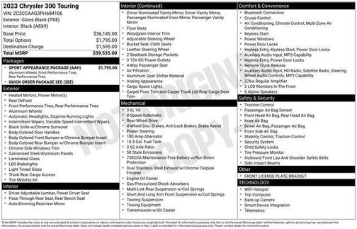 2023 Chrysler 300 Touring