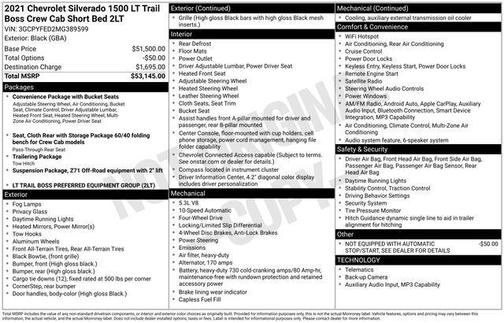 2021 Chevrolet Silverado 1500 LT Trail Boss