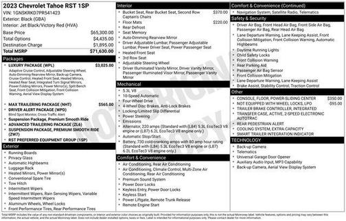 2023 Chevrolet Tahoe 4WD RST