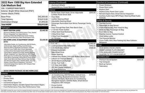 2022 RAM 1500 Big Horn/Lone Star