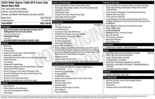 2023 GMC Sierra 1500 AT4