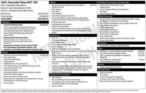2021 Chevrolet Tahoe 2WD RST