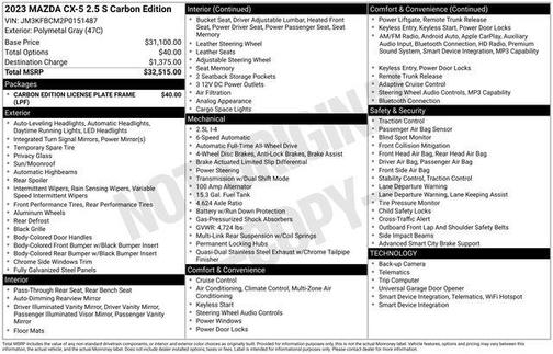 2023 Mazda CX-5 2.5 S Carbon Edition