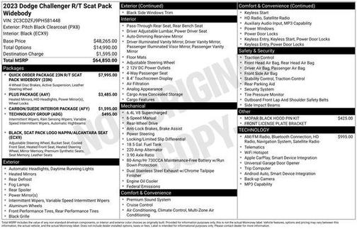 2023 Dodge Challenger R/T Scat Pack Widebody