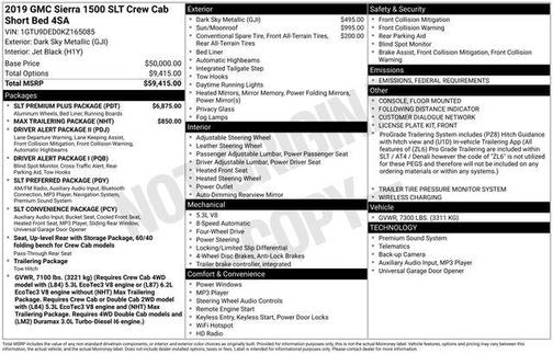 2019 GMC Sierra 1500 SLT