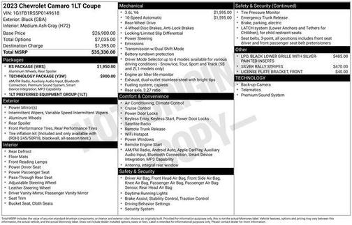 2023 Chevrolet Camaro 1LT