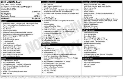 2018 Mazda Mazda6 Sport