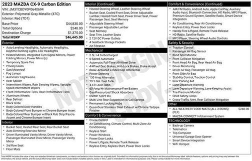 2023 Mazda CX-9 Carbon Edition