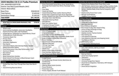 2025 Mazda CX-5 2.5 Turbo Premium