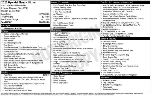 Phantom Black 2023 Hyundai ELANTRA N Line