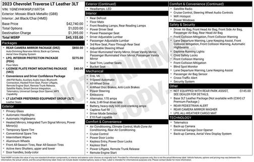Mosaic Black Metallic 2023 Chevrolet Traverse LT Leather