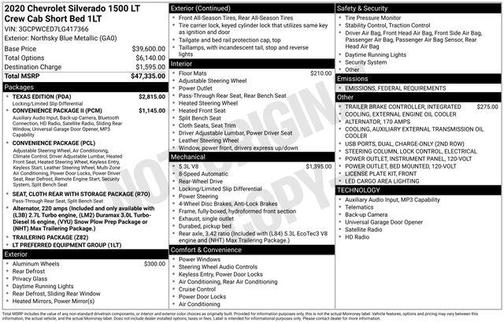 2020 Chevrolet Silverado 1500 LT